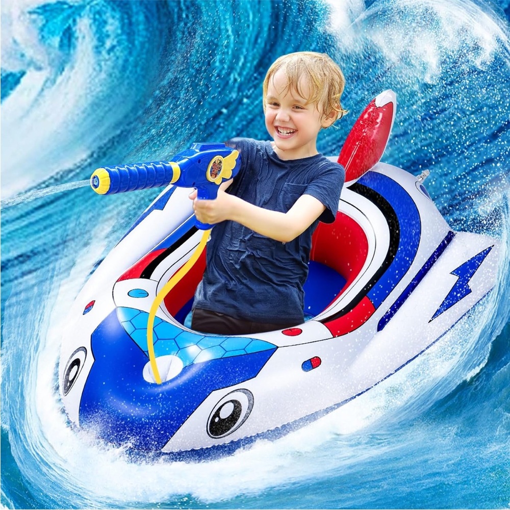 Inflatable Pool Float Toys for Kids with Water Gun (1 airplane)- NEW